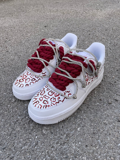 Air Force 1 Leopard Bordeaux